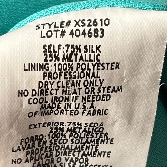 Xscape Multicolor Metallic Bandeau Balloon Hem Mini Dress Party, Event Sz 10 - Picture 12 of 12